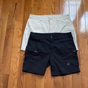 Eddie Bauer Black and Cream Cargo Shorts